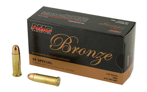 Ammunition PMC Ammunition Bronze 38Special PMC BRNZ 38SPL 132GR FMJ 50/1000 • Model: Bronze